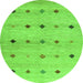 Machine Washable Abstract Green Contemporary Area Rugs, wshcon1493grn