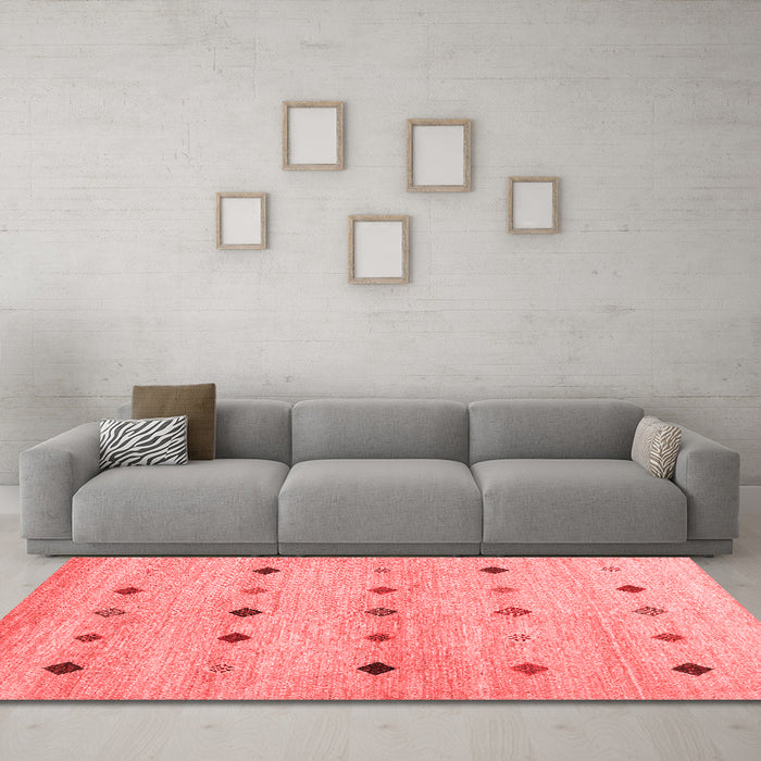 Contemporary Red Washable Rugs