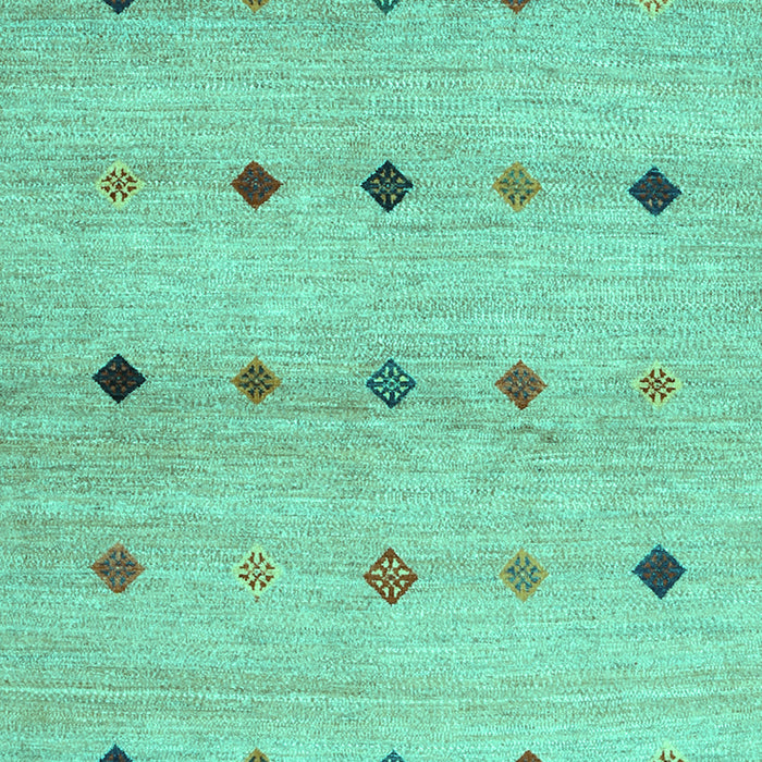 Machine Washable Abstract Turquoise Contemporary Area Rugs, wshcon1493turq