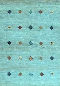 Abstract Light Blue Contemporary Rug, con1493lblu