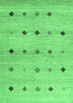 Abstract Emerald Green Contemporary Rug, con1493emgrn