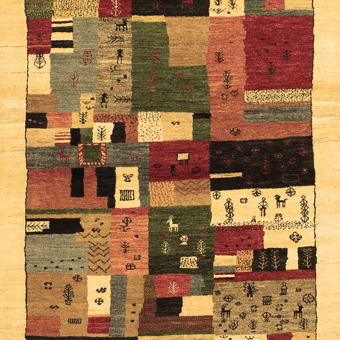 Machine Washable Abstract Brown Contemporary Rug, wshcon1494brn