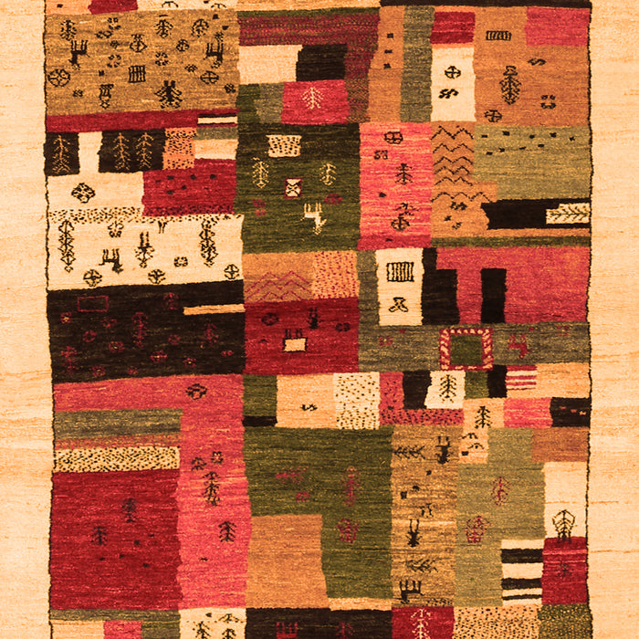 Abstract Orange Contemporary Rug, con1494org