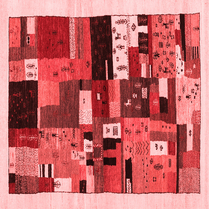 Machine Washable Abstract Red Contemporary Rug, wshcon1494red
