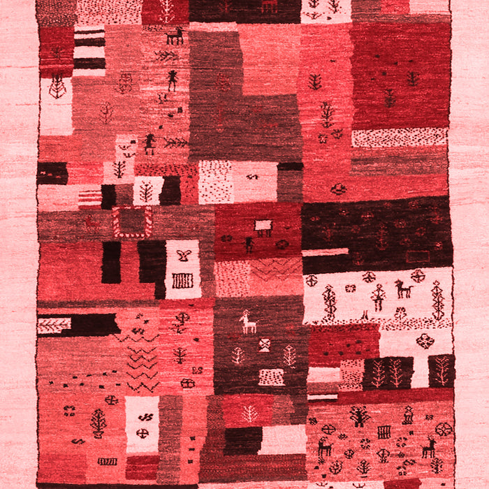 Machine Washable Abstract Red Contemporary Rug, wshcon1494red