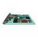 Sideview of Abstract Light Blue Contemporary Rug, con1494lblu