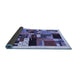 Sideview of Abstract Blue Contemporary Rug, con1494blu