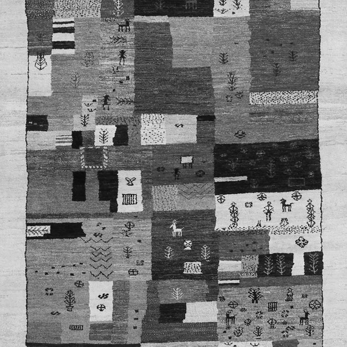 Abstract Gray Contemporary Rug, con1494gry