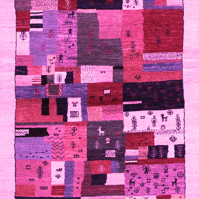 Abstract Pink Contemporary Rug, con1494pnk