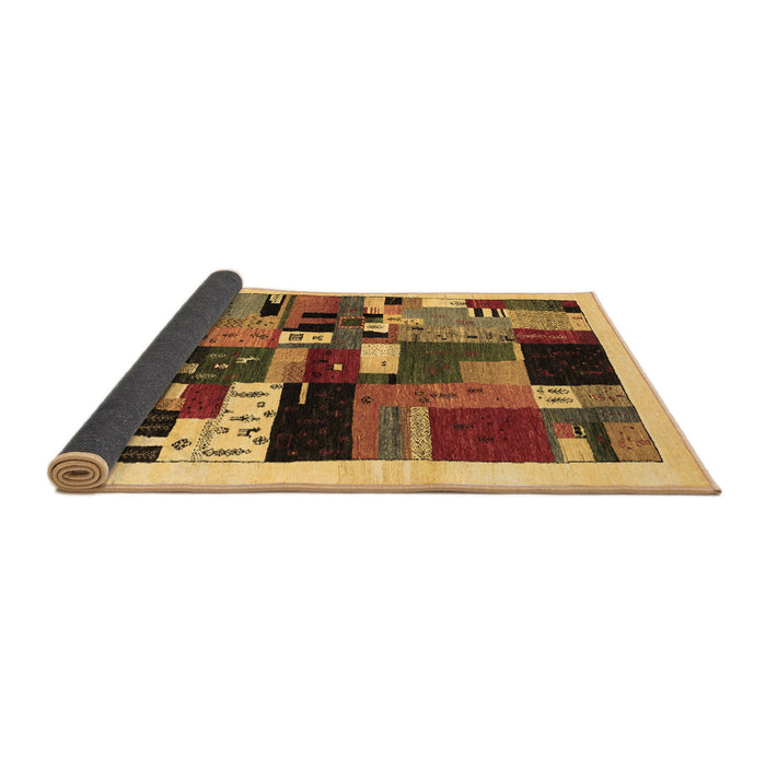 Sideview of Abstract Brown Contemporary Rug, con1494brn