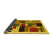 Sideview of Abstract Yellow Contemporary Rug, con1494yw