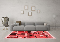 Contemporary Red Washable Rugs