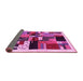 Sideview of Abstract Pink Contemporary Rug, con1494pnk