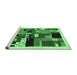 Sideview of Machine Washable Abstract Emerald Green Contemporary Area Rugs, wshcon1494emgrn