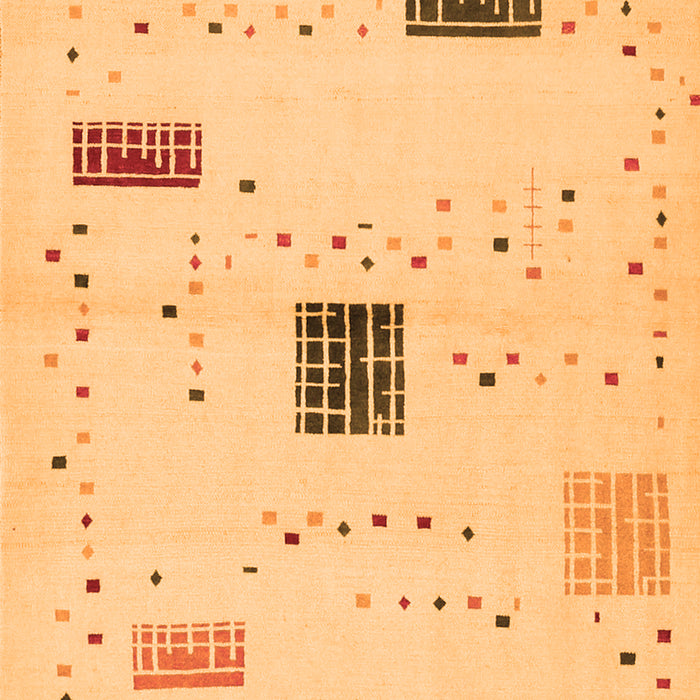Solid Orange Modern Rug, con1495org