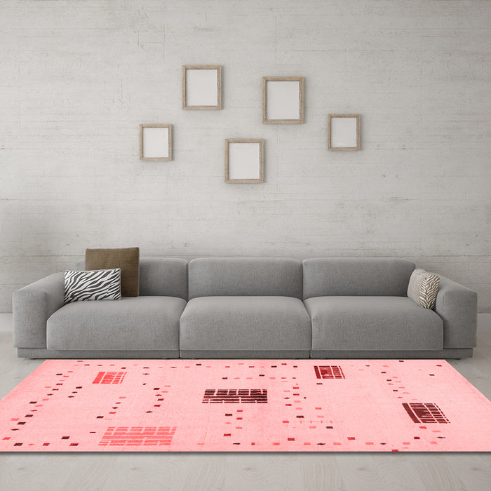 Modern Red Washable Rugs
