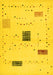 Solid Yellow Modern Rug, con1495yw