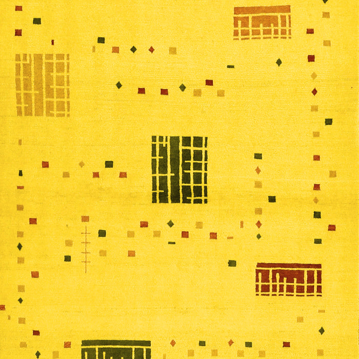 Solid Yellow Modern Rug, con1495yw