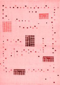 Solid Red Modern Rug, con1495red