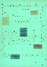 Solid Turquoise Modern Rug, con1495turq