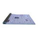 Sideview of Solid Blue Modern Rug, con1495blu