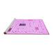 Sideview of Machine Washable Solid Purple Modern Area Rugs, wshcon1495pur