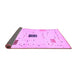 Sideview of Solid Purple Modern Rug, con1495pur