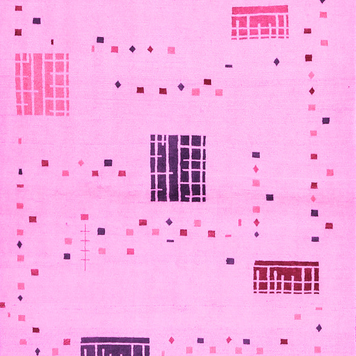 Machine Washable Solid Pink Modern Rug, wshcon1495pnk