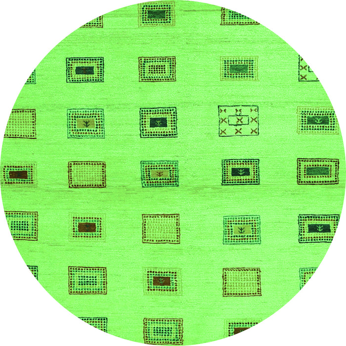 Machine Washable Solid Green Modern Area Rugs, wshcon1496grn