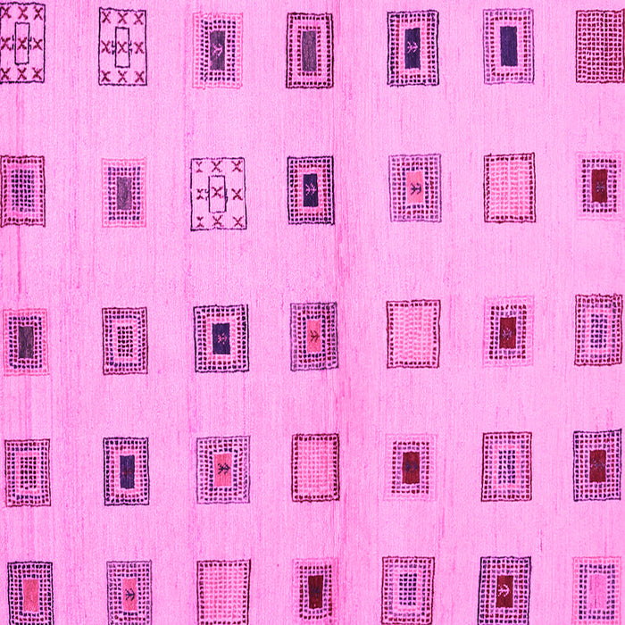 Square Solid Pink Modern Rug, con1496pnk