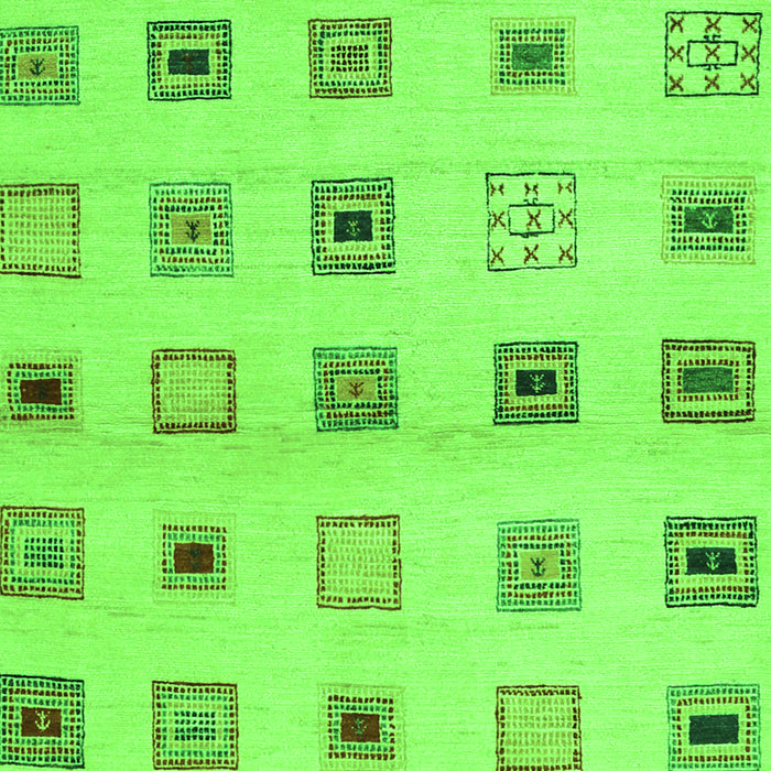 Serging Thickness of Machine Washable Solid Green Modern Area Rugs, wshcon1496grn