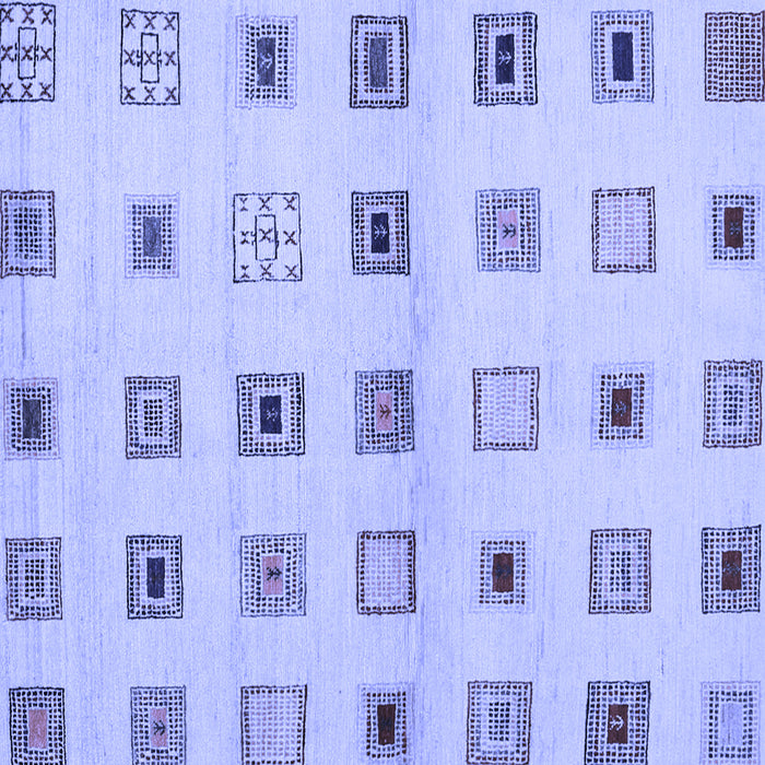 Square Solid Blue Modern Rug, con1496blu