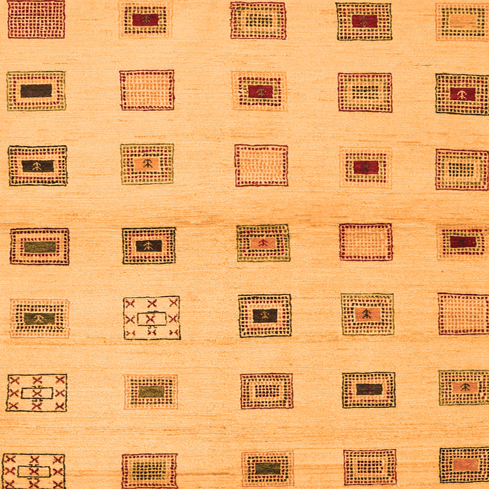 Serging Thickness of Solid Orange Modern Rug, con1496org