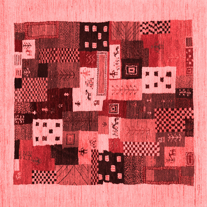 Abstract Red Contemporary Rug, con1497red