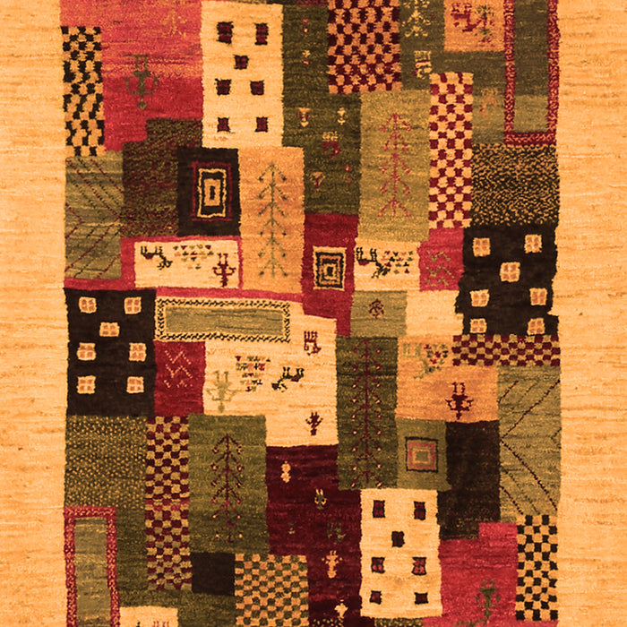 Abstract Orange Contemporary Rug, con1497org