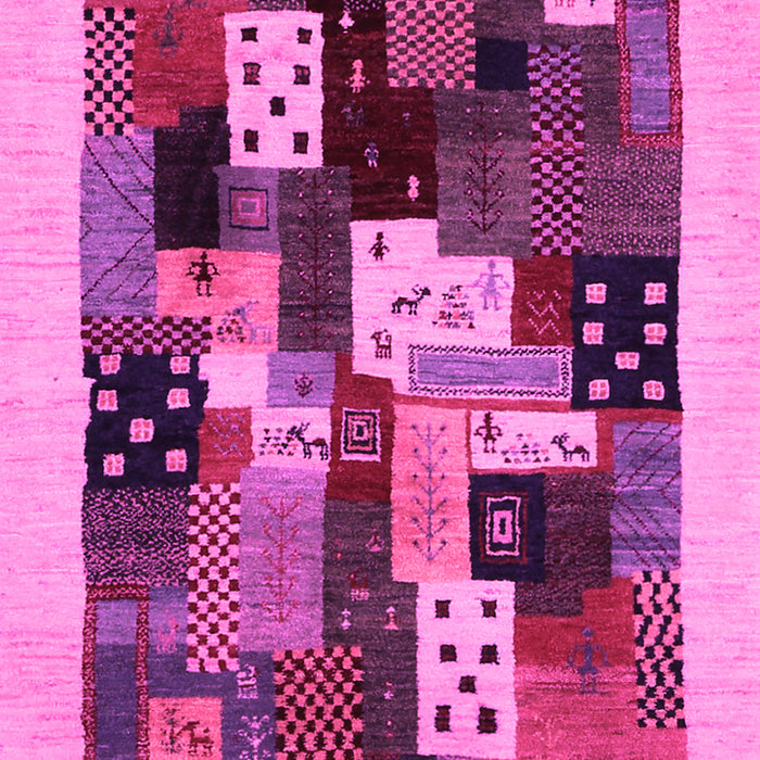 Machine Washable Abstract Pink Contemporary Rug, wshcon1497pnk