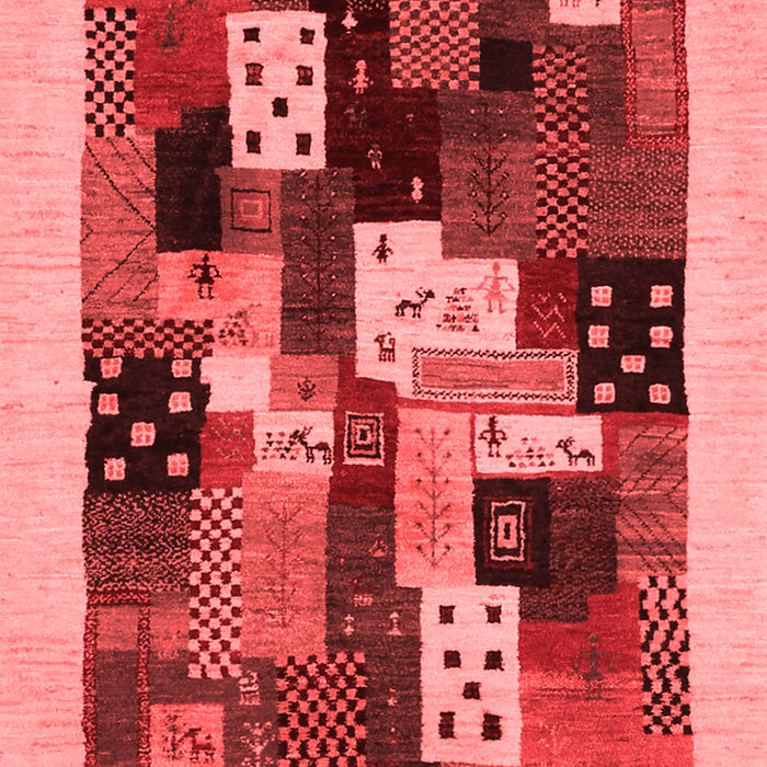 Abstract Red Contemporary Area Rugs