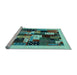 Sideview of Machine Washable Abstract Light Blue Contemporary Rug, wshcon1497lblu