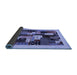 Sideview of Abstract Blue Contemporary Rug, con1497blu