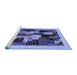 Sideview of Machine Washable Abstract Blue Contemporary Rug, wshcon1497blu