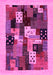 Abstract Pink Contemporary Rug, con1497pnk