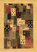 Abstract Brown Contemporary Rug, con1497brn