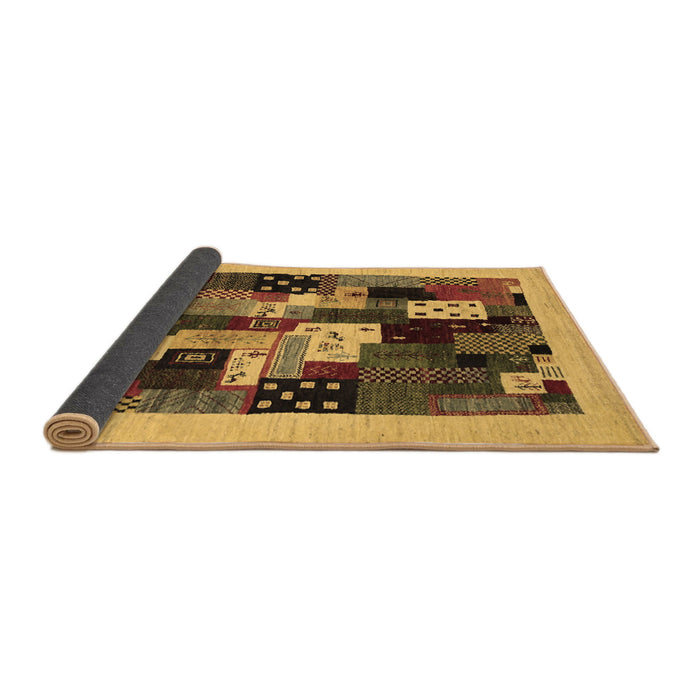Sideview of Abstract Brown Contemporary Rug, con1497brn