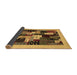 Sideview of Abstract Brown Contemporary Rug, con1497brn