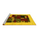 Sideview of Machine Washable Abstract Yellow Contemporary Rug, wshcon1498yw