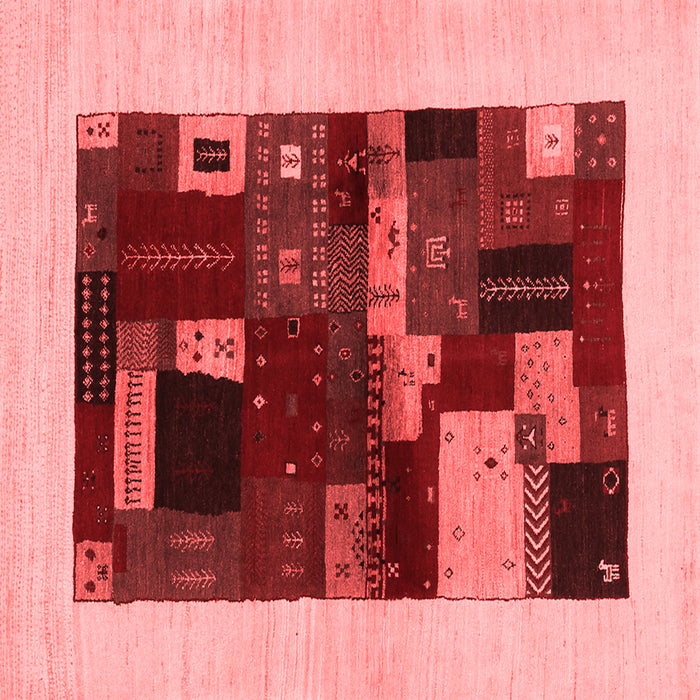 Abstract Red Contemporary Rug, con1498red