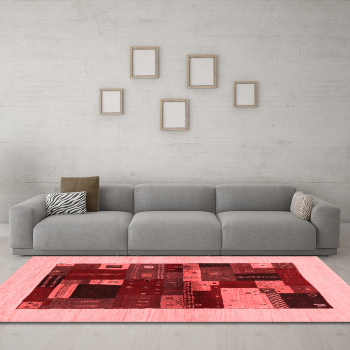 Contemporary Red Washable Rugs