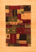 Abstract Orange Contemporary Rug, con1498org