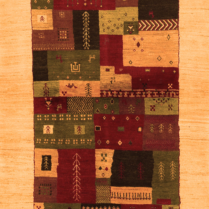 Abstract Orange Contemporary Rug, con1498org