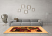 Machine Washable Abstract Orange Contemporary Area Rugs in a Living Room, wshcon1498org